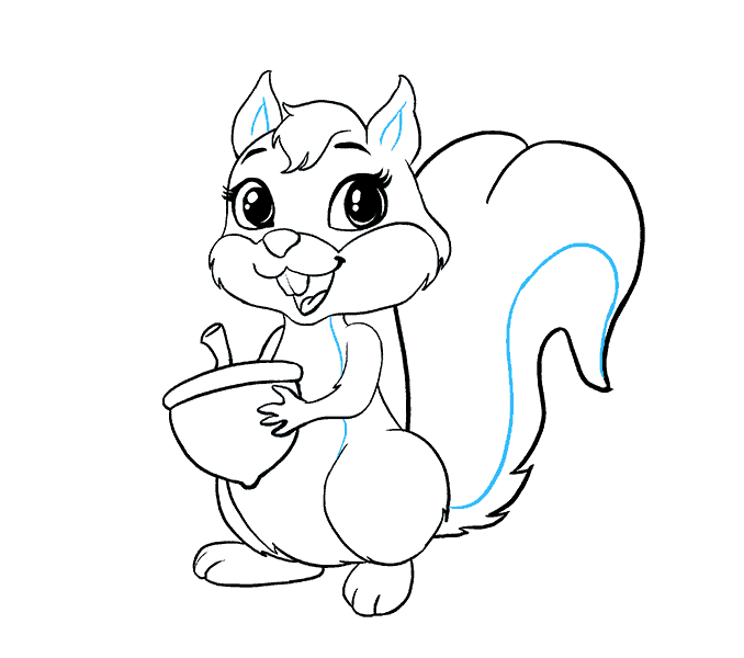 678x600 How To Draw A Cartoon Squirrel In A Few Easy Steps Easy Drawing