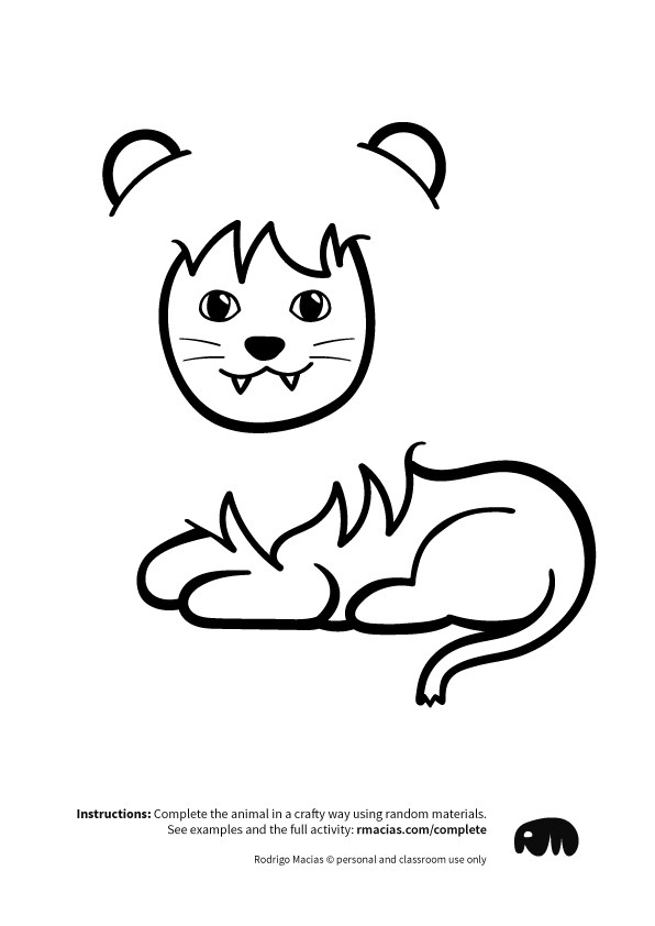 596x842 Complete The Animals (Arts And Crafts Game With Free Printables