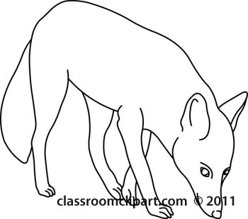 350x309 Fox Clipart Animal Outline