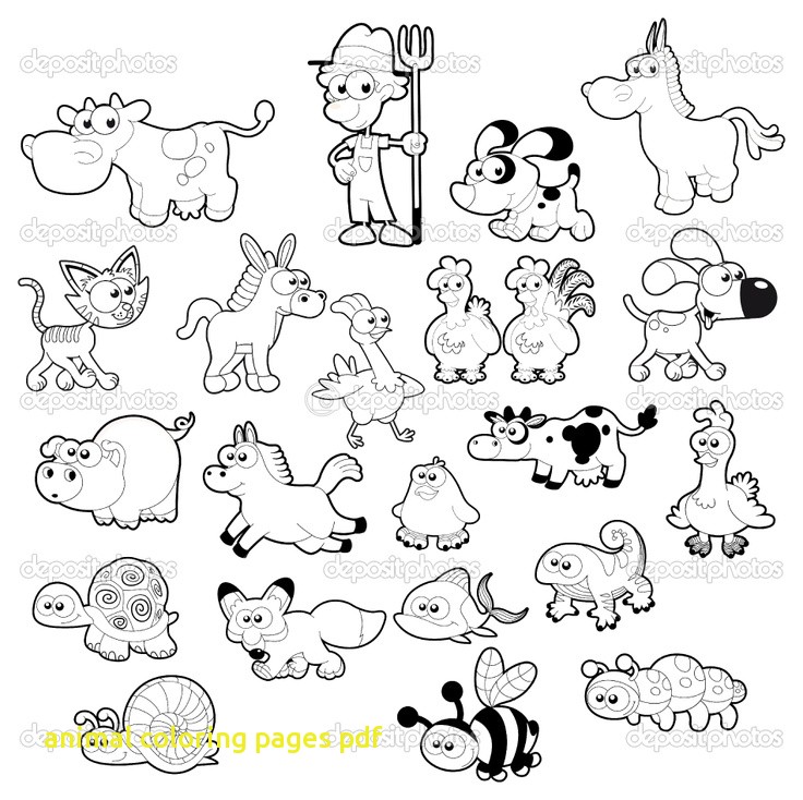 736x734 Animal Coloring Pages Pdf With Farm Animal Coloring Pages Album