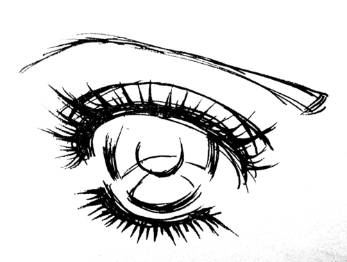 500x377 How To Draw A Sparkly Shoujo Manga Eye! Art Stuff Lt3