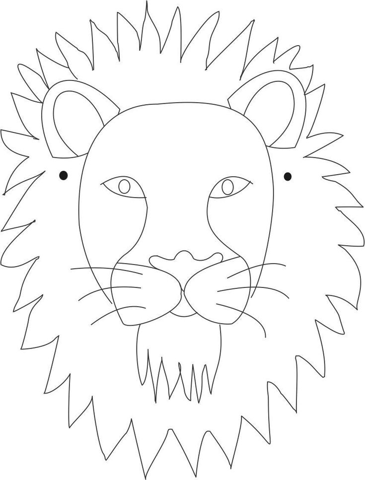 735x967 Pictures Lion Face Drawing For Kids,