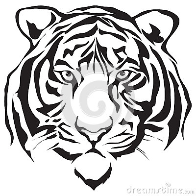 400x400 Tiger Drawing Face