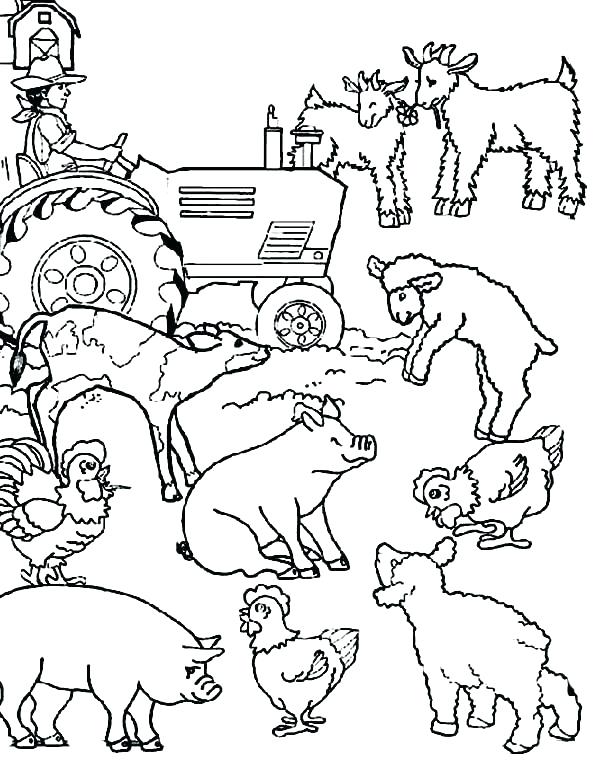 600x776 Farm Animal Coloring Page Cow And Barn Coloring Page Farm Animals