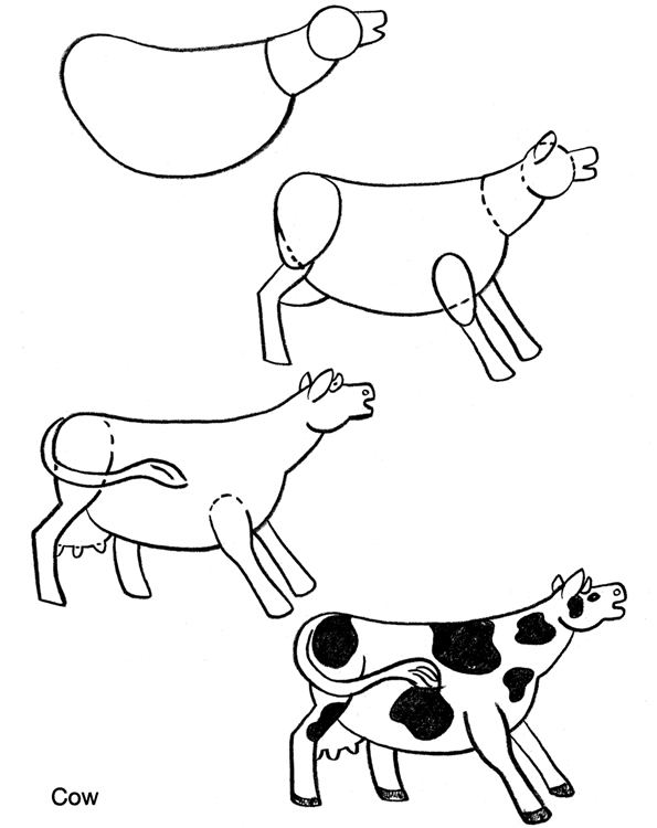595x750 How To Draw Farm Animals Art
