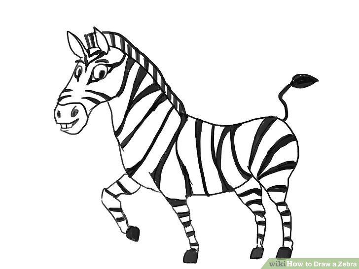 728x546 How To Draw A Zebra (With Pictures)