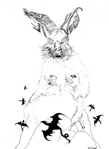 375x514 Buy Original Pen And Ink Surrealism Animal Drawings Online