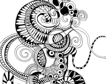 340x270 Items Similar To Custom Animal Art Print India Ink Line Drawing
