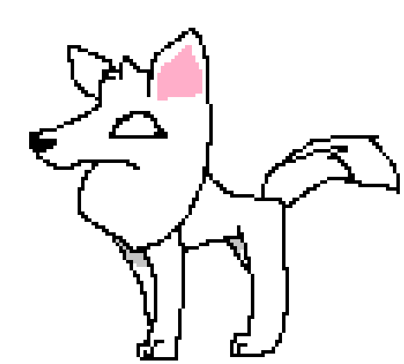 583x525 Animal Jam Pixel Art Arctic Wolf By Eclipse Illustruates