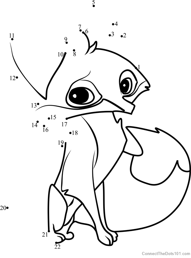 614x830 Fox Animal Jam Dot To Dot Printable Worksheet