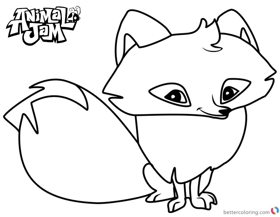 900x700 Animal Jam Coloring Pages Arctic Fox