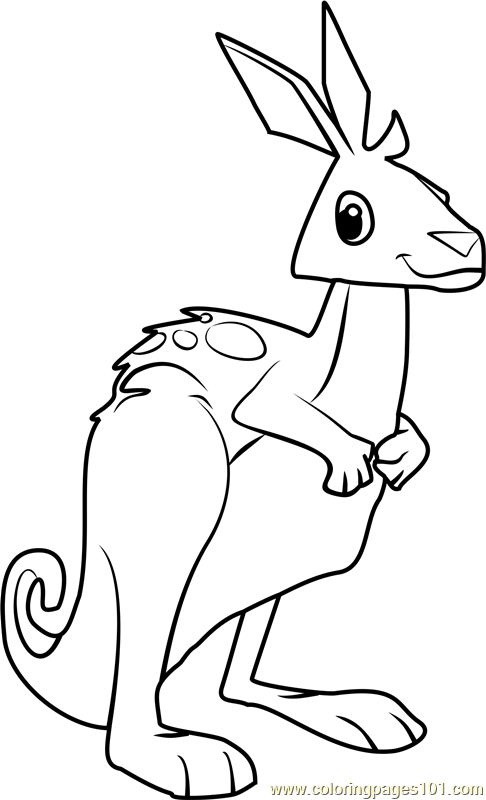 486x800 Kangaroo Animal Jam Coloring Page