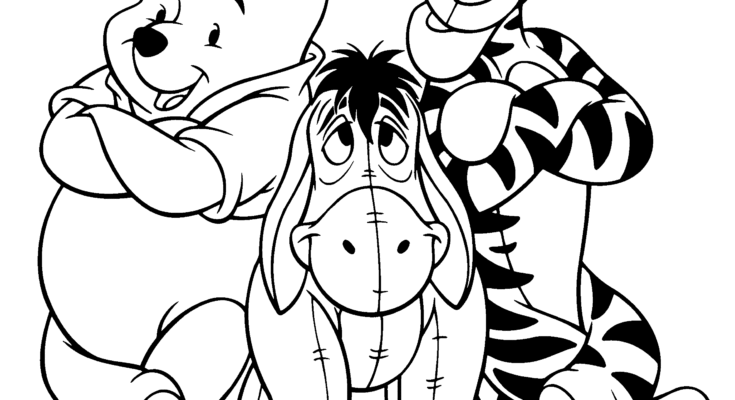 735x400 Animal Coloring Disney Animal Winnie The Pooh Coloring Page