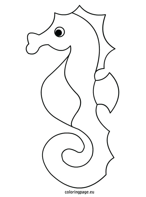 595x804 Cartoon Seahorse Coloring Pages Elegant Page For Line Drawings