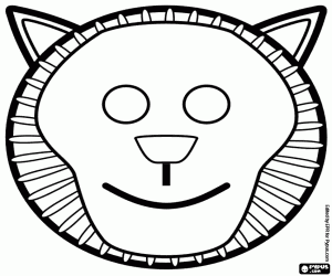 300x250 Animal Masks Coloring Pages Printable Games