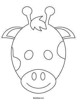 263x340 Printable Giraffe Mask To Color Lucca Giraffe