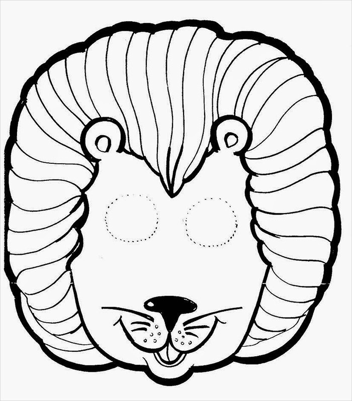 700x798 Animal Mask Template