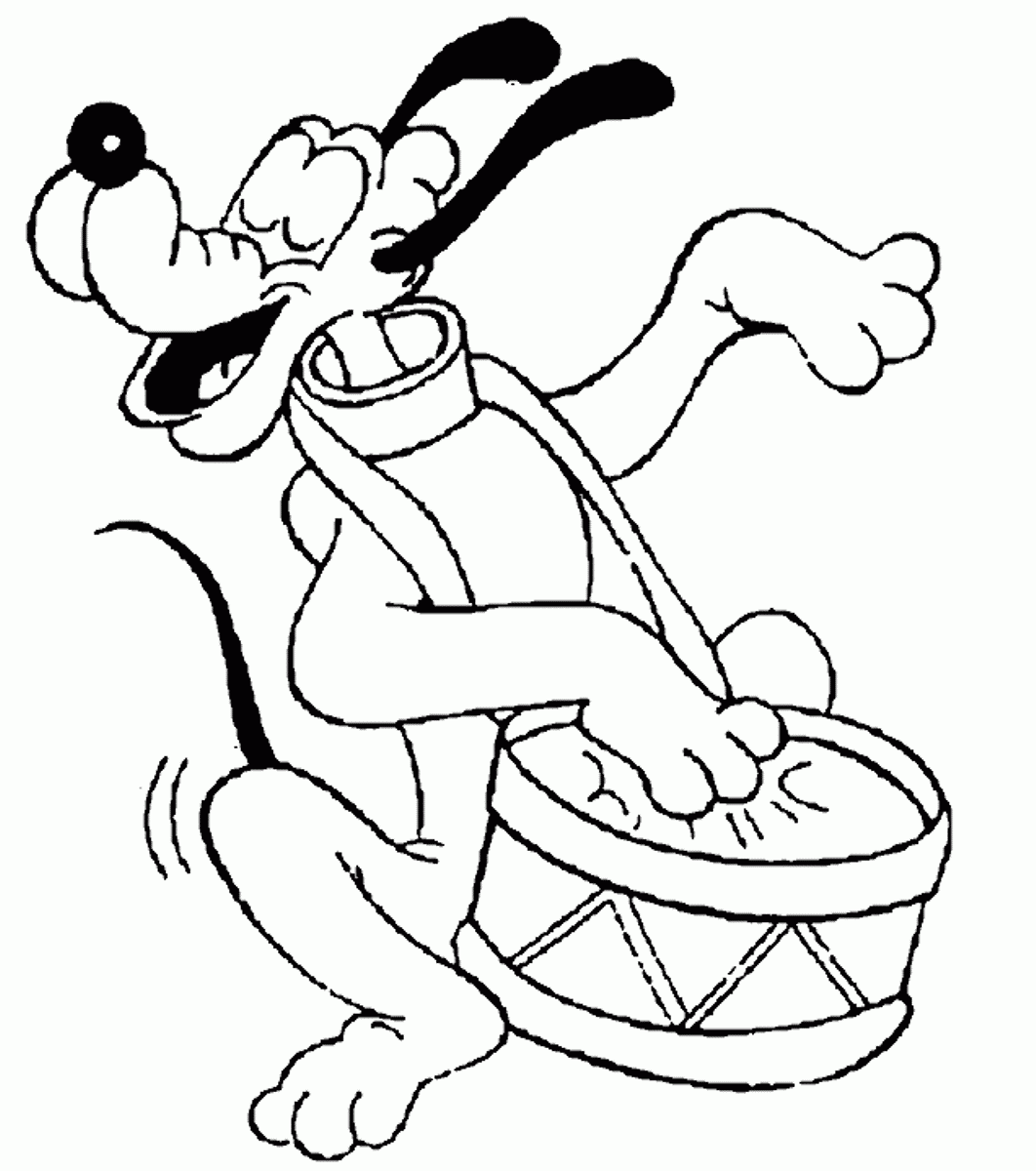 1062x1200 Free Disney Halloween Coloring Pages Of Pluto From Mickey Mouse