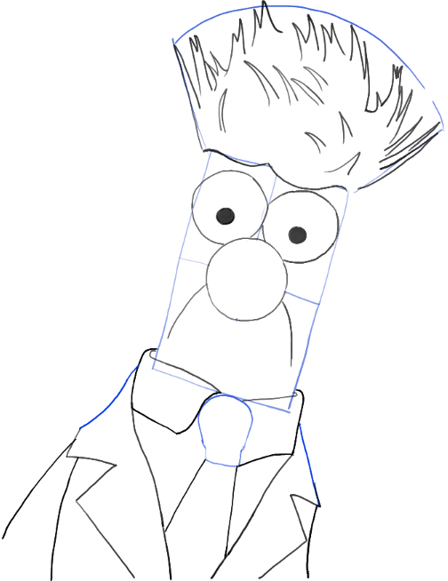 504x654 How To Draw Beaker From The Muppets Movie And Show In Easy Steps