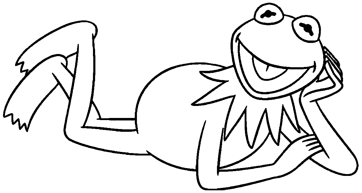 1203x643 The Muppets Kermit The Frog Stretch Out Coloring Pages