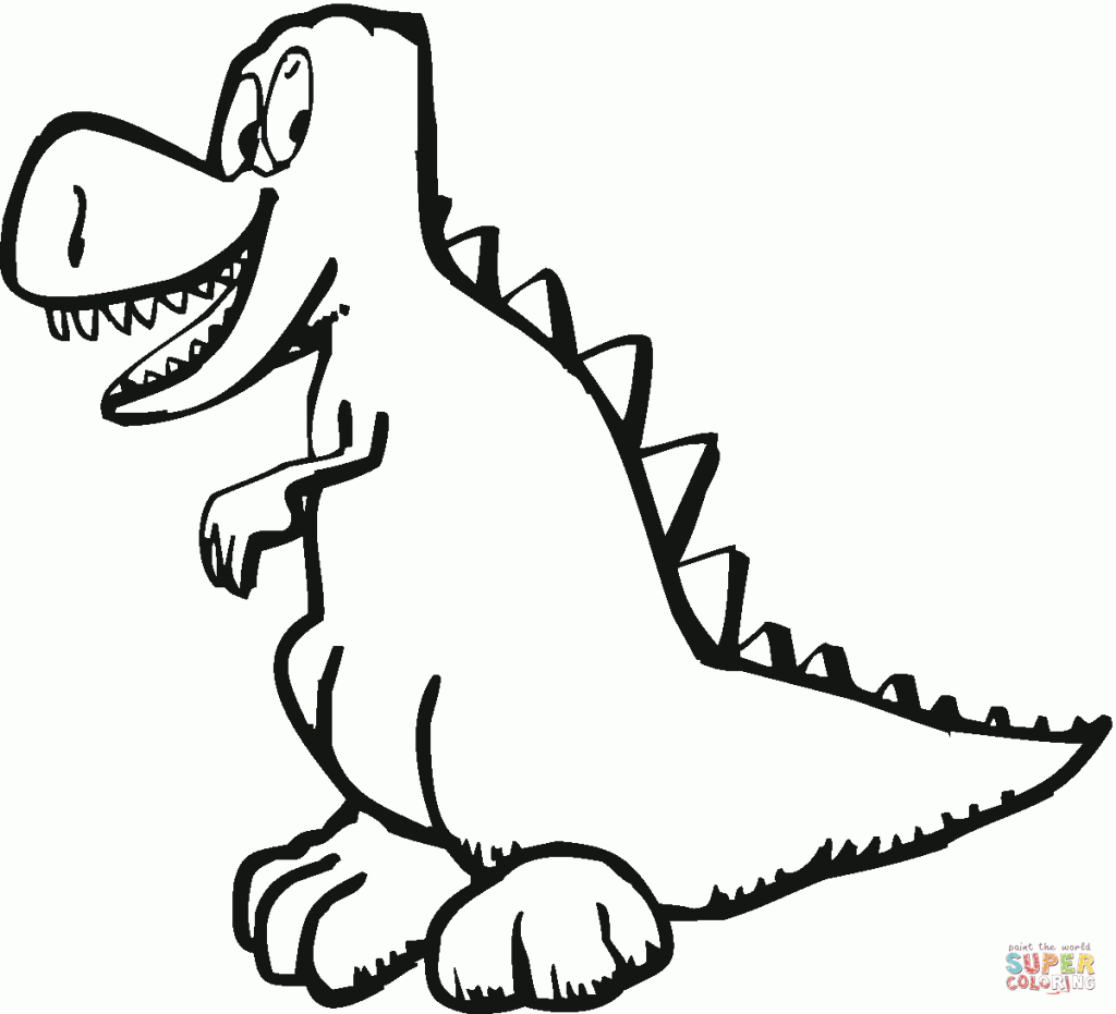 1024x931 Tyrannosaurus Illustration Pattern Coloring Page
