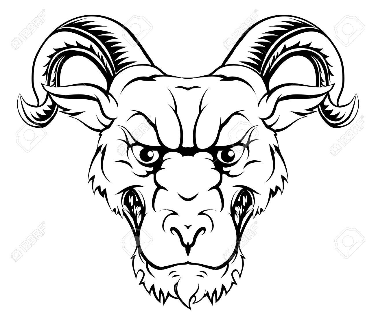 1300x1125 Ram Character Illustration Of A Ram Sports Mascot Or Animal