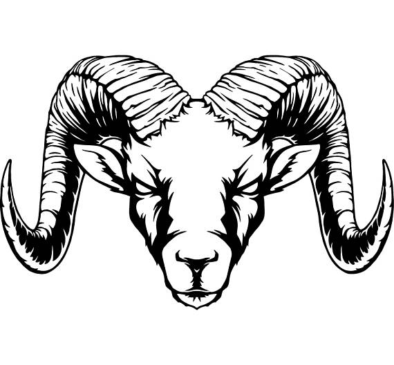 570x528 Ram Horns Sheep Zoo Wild Animal Mascot Svg Eps Png Instant