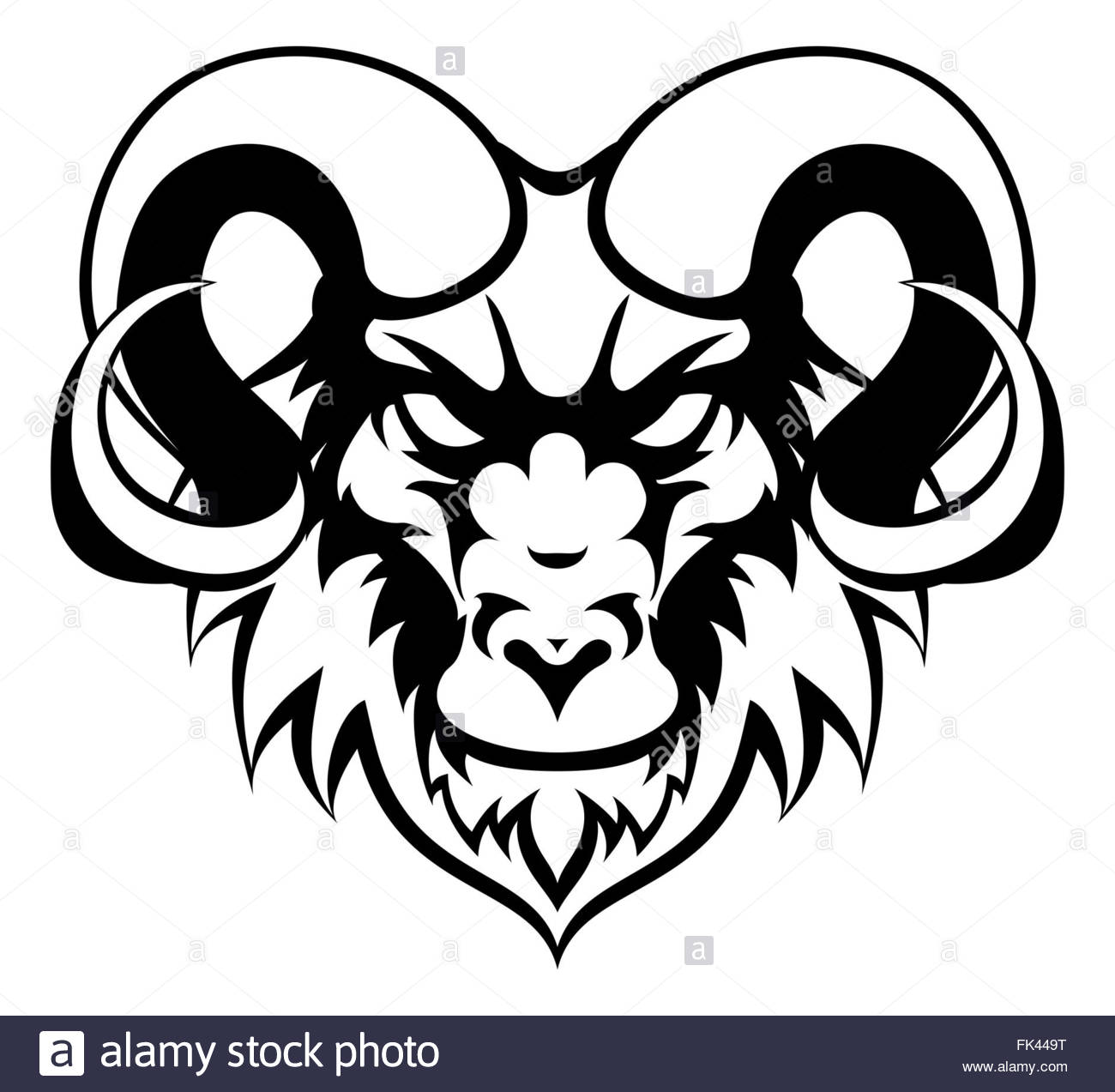 1300x1273 An Illustration Of A Ram Animal Mean Sports Mascot Head Stock