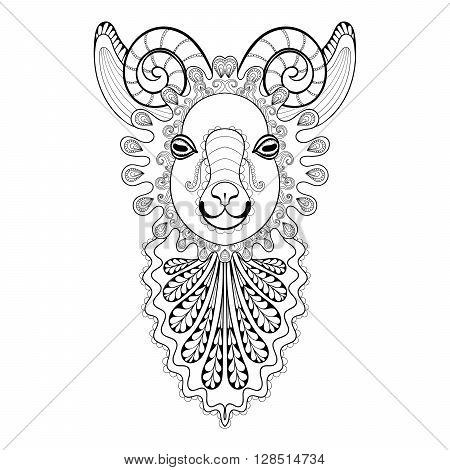 450x470 Vector Zentangle Ram Head Vector Amp Photo Bigstock
