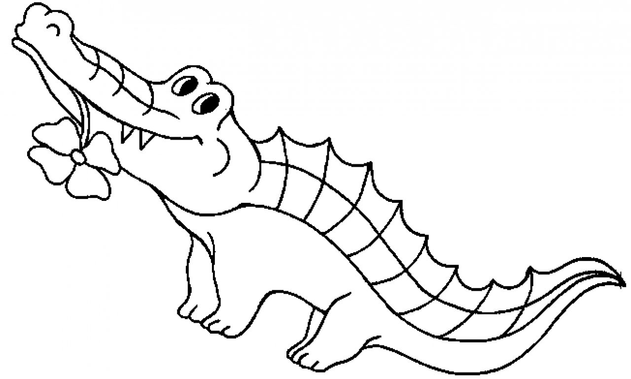 1280x768 Crocodile Coloring Pages Free To Print And Download Page Printable