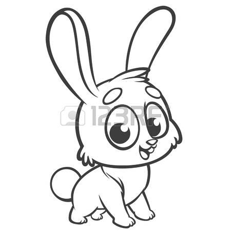 450x450 Cute Cartoon Rabbit. Farmnimals. Vector Illustration