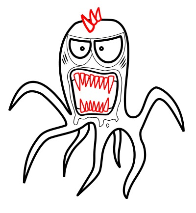 400x434 Drawing Cartoon Sea Creatures