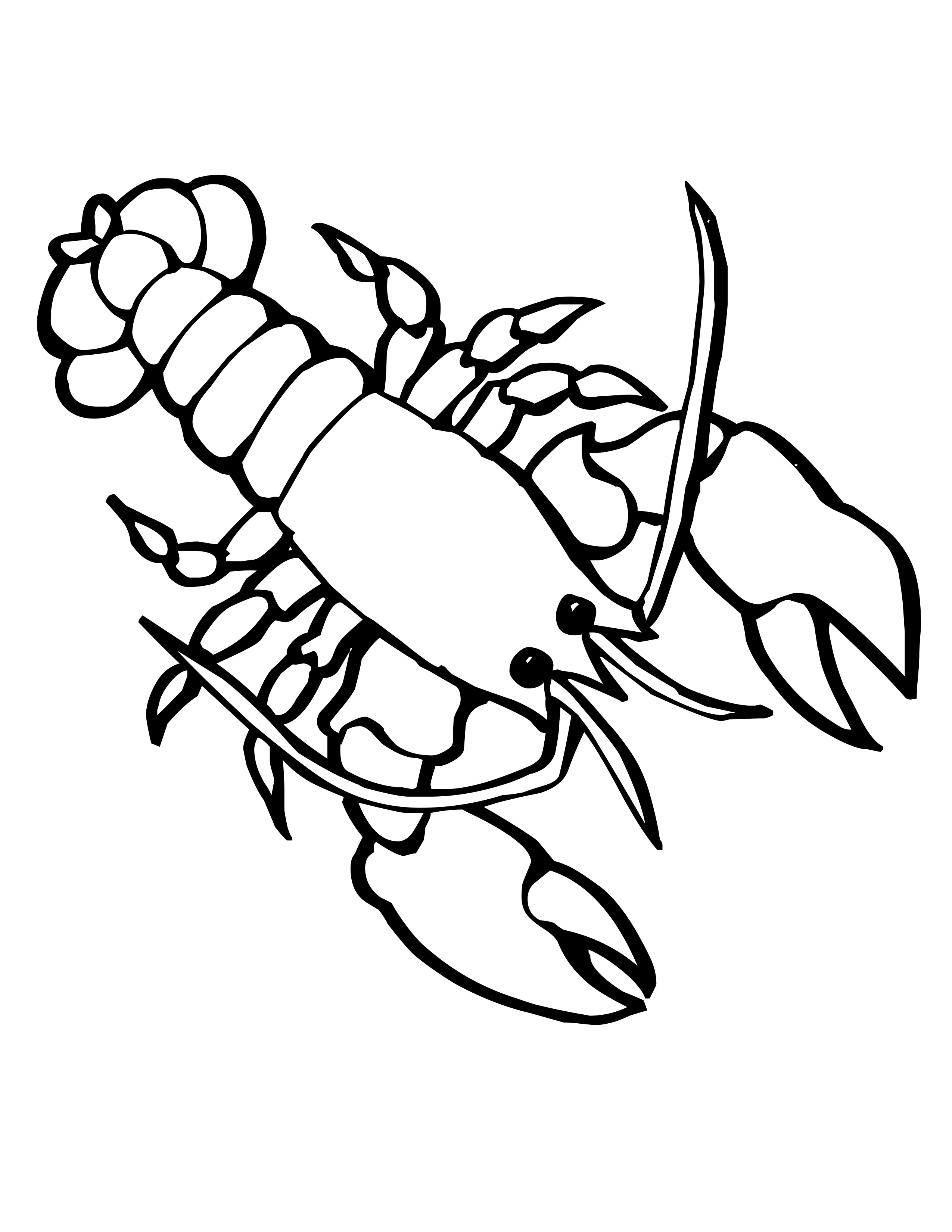 2550x3300 Marine Animal Coloring Pages
