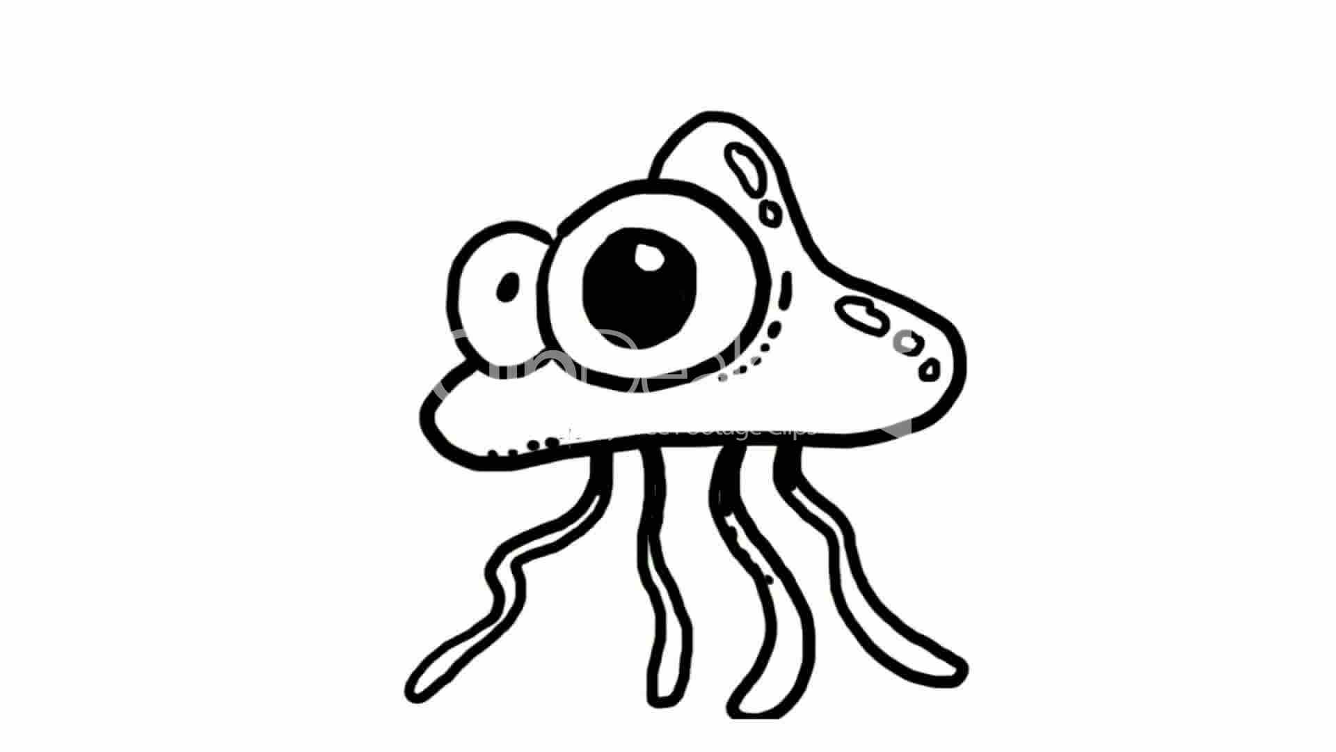 1920x1080 Stick Figure Of Octopus,squid,children Painting,hand Drawing Video