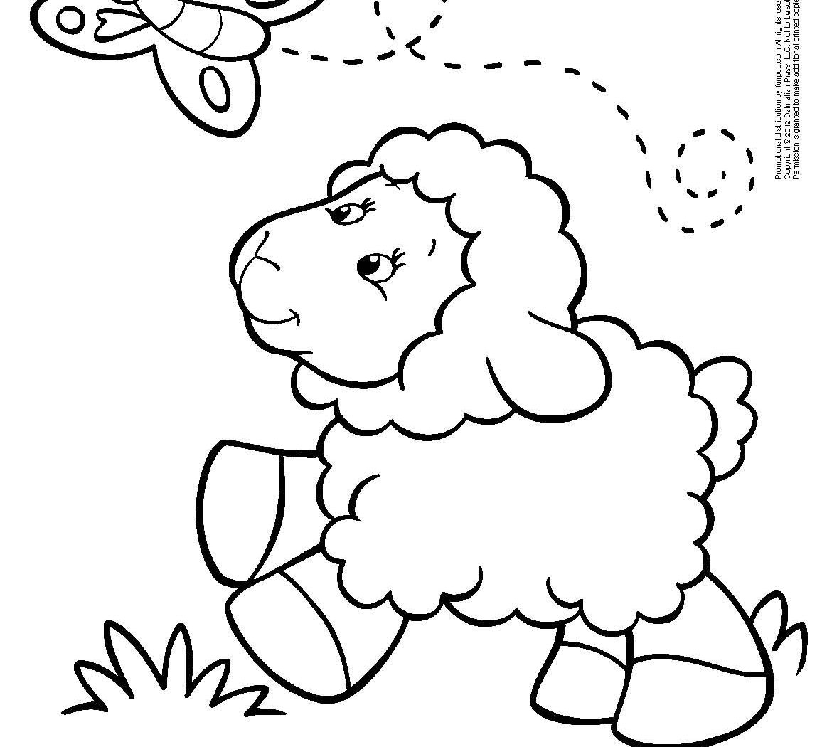 1163x1050 Sheep Coloring Pages Free Printable Animals Preschool Baby Bighorn