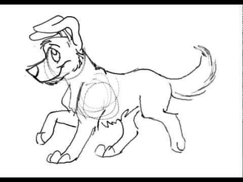 480x360 Dog Walk Cycle Animation