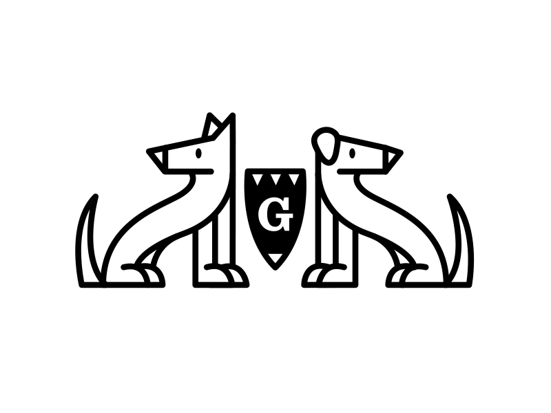 800x600 Gif ] Animated Dog Heraldry Emblem By Jim Leszczynski