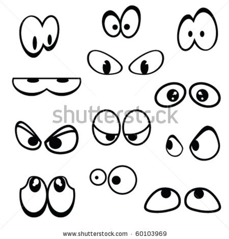 450x470 Cartoon Eyes Clip Art Set Of Cartoon Eyes On White Background