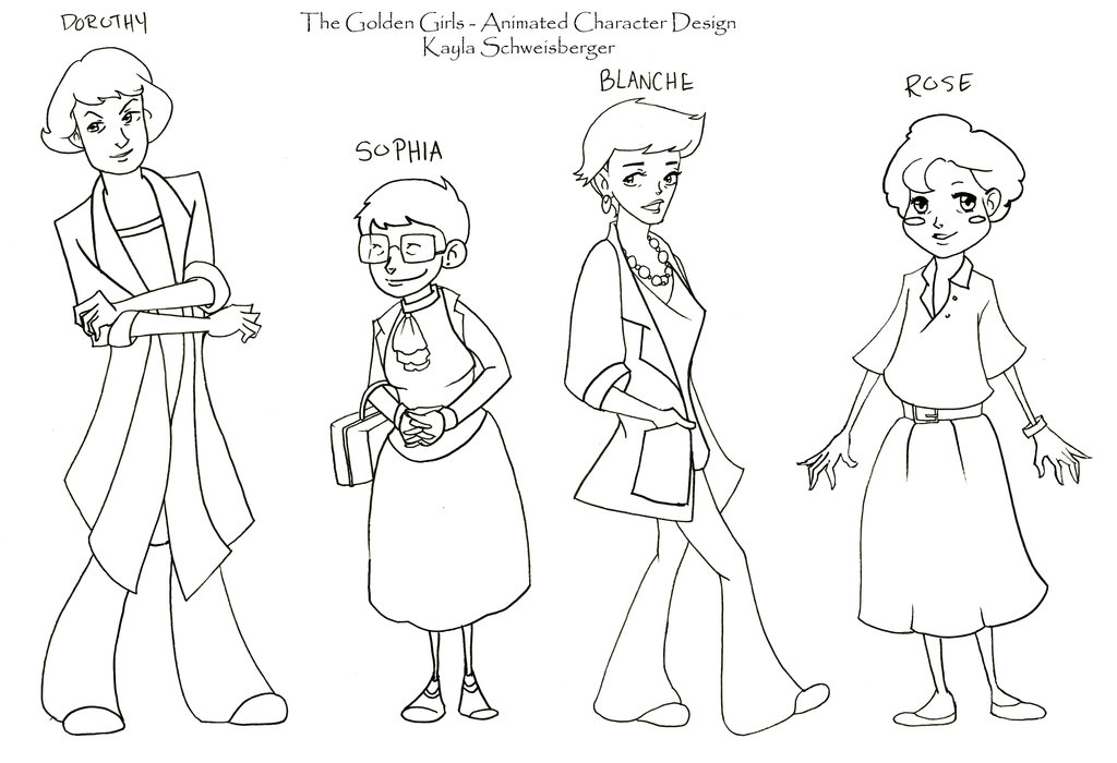1024x700 Golden Girls Animated Version By Kazitaz
