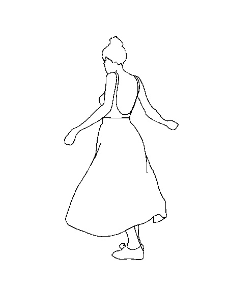 450x551 Gif Drawing Black And White Animation Digital Transparent Girl