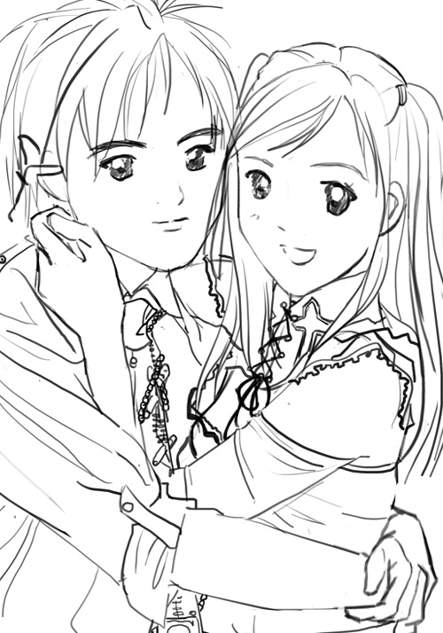 500x714 Maki And Chibi's 2 Year Anniversary Drawing By Chibi Jennifer