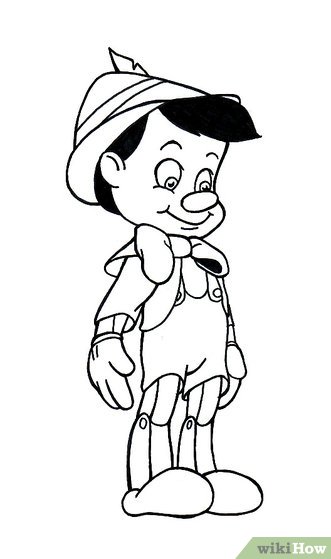 331x559 How To Draw Pinocchio 6 Steps (With Pictures)