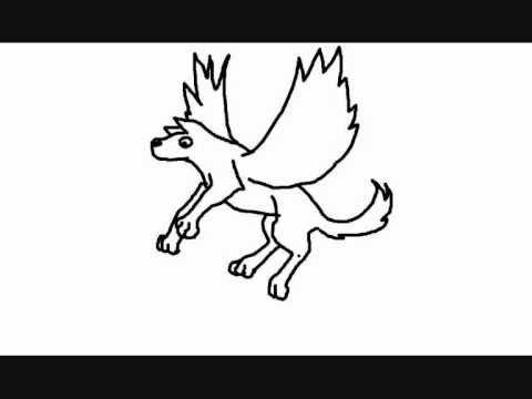 480x360 Winged Wolf Animation