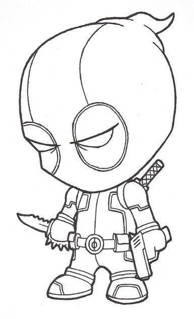385x632 Photos Deadpool Drawing Cartoon,