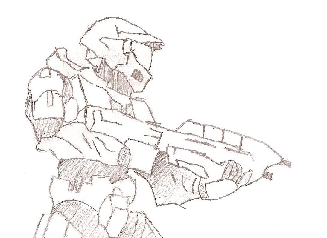 1093x797 Hand Drawn Animation Master Chief Halo 3