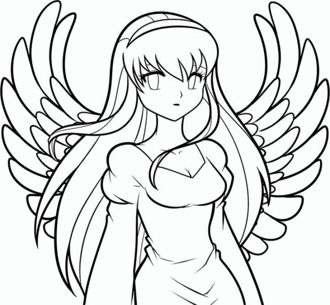 650x599 Anime Angel Coloring Pages Nice Coloring Pages For Kids