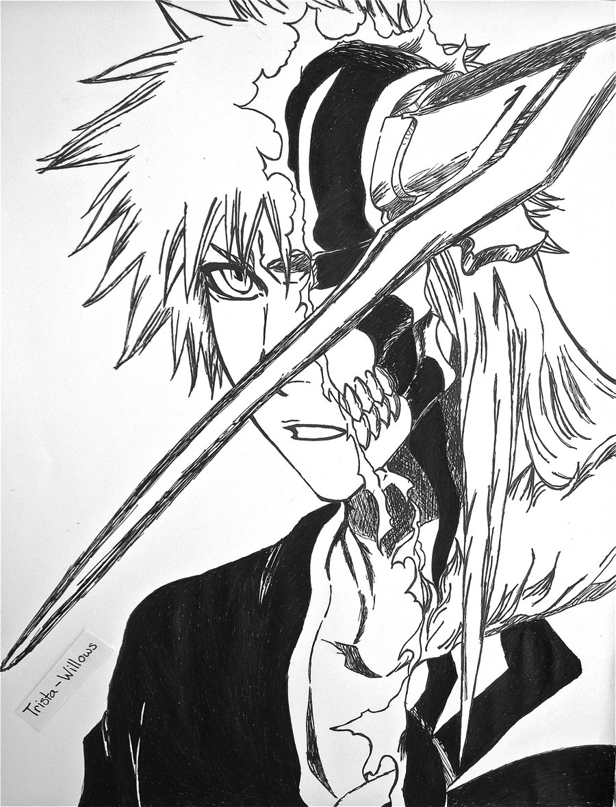 900x1178 Ichigo Line Art By Trista Willows