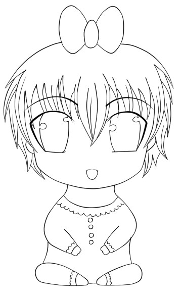362x588 Anime Baby Lineart By Kerlyyy