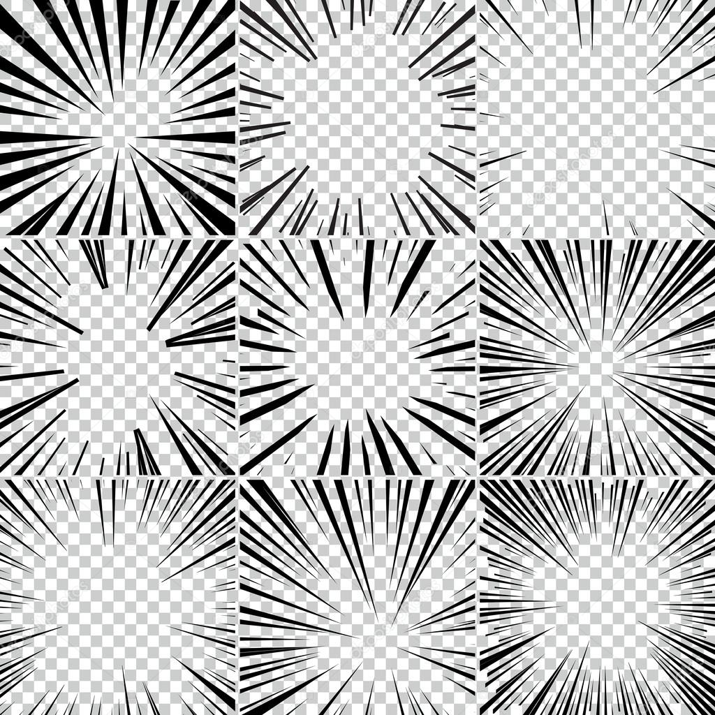 1024x1024 Comic Book Superhero Pop Art Style Black And White Radial Lines