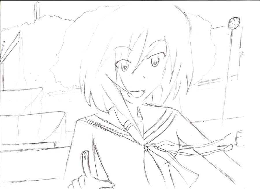 900x654 Posesketch With Background By Anime Ftw92